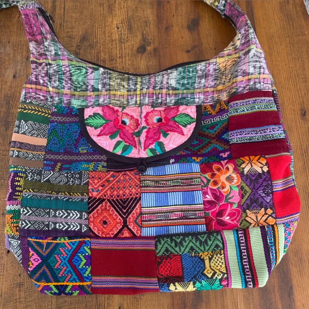 Bohemian Patchwork Embroidered Multicolored Large… - image 13